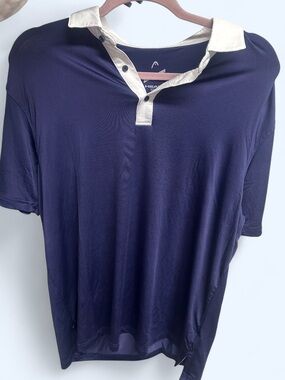 Navy & white Golf Polo